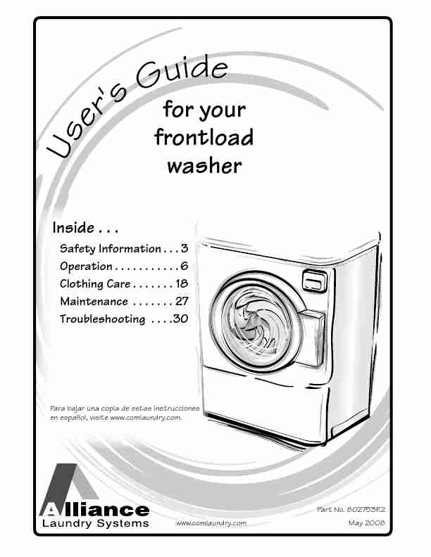 Alliance Laundry Systems Clothes Dryer TLW1991-page_pdf